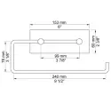 Vola T13 - 17 køkkenrulleholder - blank sort