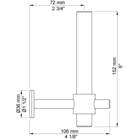 Vola T14 - 27 reserverulleholder - mat sort