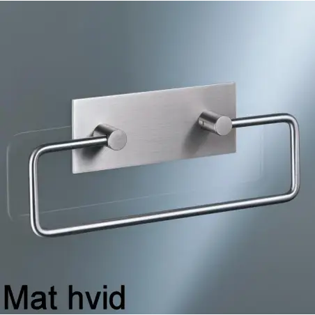 Vola T15 - 28 håndklædeholder med bagplade - mat hvid