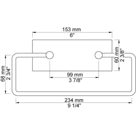 Vola T15 - 18 håndklædeholder med bagplade - blank hvid
