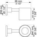 Vola T16 - 28 tubeholder - mat hvid