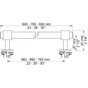 Vola T19/800 - 17 håndklædestang i 80 cm - blank sort