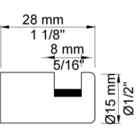 Vola T20 - 27 spejlholder (4 stk.) - mat sort