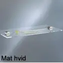 Vola T25 - 28 spejlhylde med klar akryl hylde - mat hvid