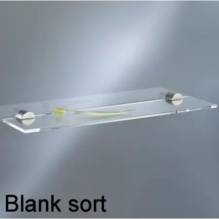 Vola T25G - 17 spejlhylde med glas hylde - blank sort