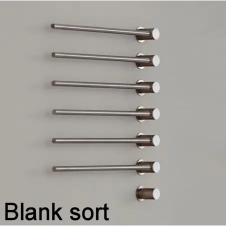 Vola T39EL/5 - 17 håndklæderadiator med 5 tværstænger- blank sort