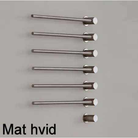 Vola T39EL/8 - 28 håndklæderadiator med 8 tværstænger- mat hvid