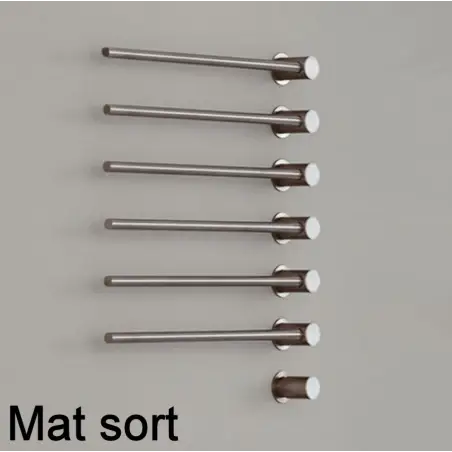 Vola T39EL/12 - 27 håndklæderadiator med 12 tværstænger- mat sort