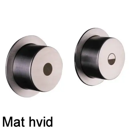 Vola A83-28 2-skyls pneumatisk trykknap i mat hvid