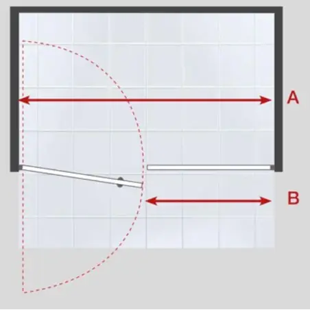 Nicheløsning dør/væg 8 mm, B: max 1900 x H: max 1950mm - på specialmål