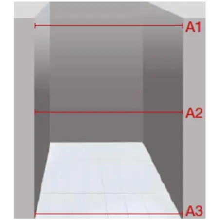 Nicheløsning dør på væg + væg 8 mm, B: op til 2400 x H: max 2000mm - på specialmål