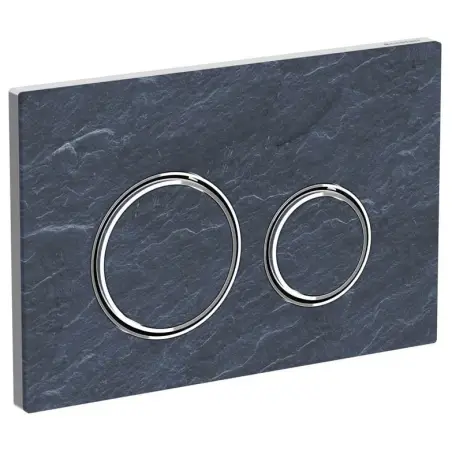 Geberit Sigma 21, rund betjeningsplade - Skifer/krom