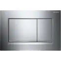 Geberit Sigma 20, kantet betjeningsplade - Krom/matkrom