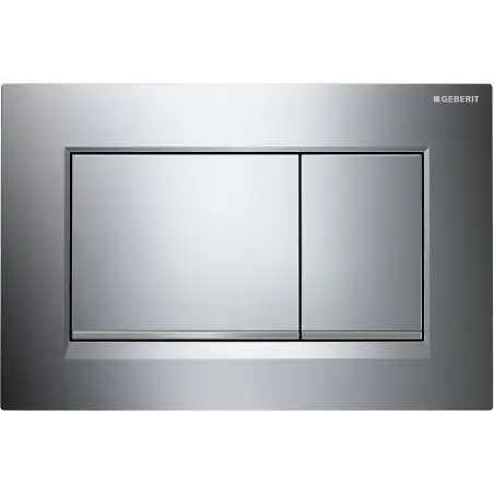 Geberit Sigma 20, kantet betjeningsplade - Krom/matkrom