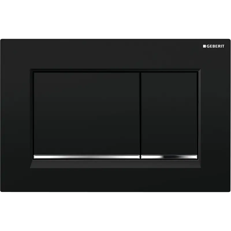 Geberit Sigma 20, kantet betjeningsplade - Sort/krom