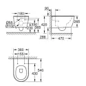 Grohe Essence væghængt toilet, rimless - hvid