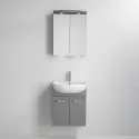 Vang baderumsmøbel med spejlskab, mat grå - 56 x 60 cm