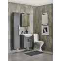 Vang baderumsmøbel med spejlskab, mat grå - 56 x 60 cm