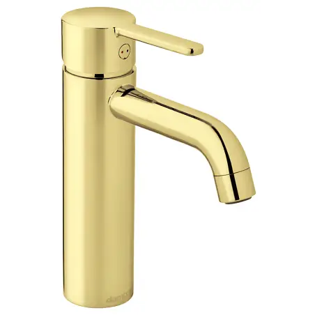 Silhouet håndvaskarmatur i medium fra Damixa i blank messing - vvs nr.: 701437785