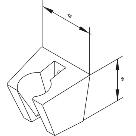 Damixa Silhouet vægholder til håndbruser - Børstet messing