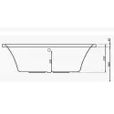 Danline Copenhagen rektangulært badekar - 150 x 75 cm