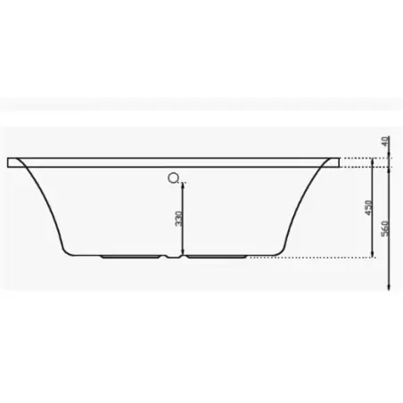 Danline Copenhagen rektangulært badekar - 150 x 75 cm