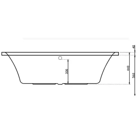 Danline Copenhagen rektangulært badekar - 160 x 75 cm