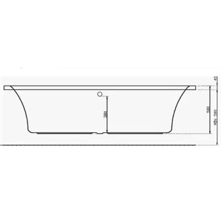 Danline Copenhagen rektangulært badekar - 200 x 90 cm