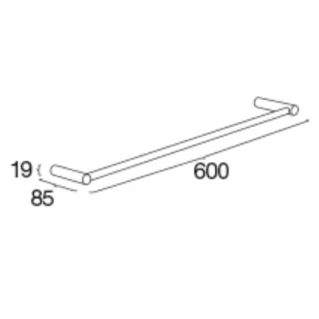 Pressalit Choice håndklædestang i mat sort