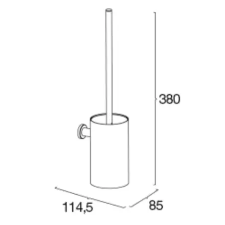 Pressalit Choice toiletbørste i mat sort