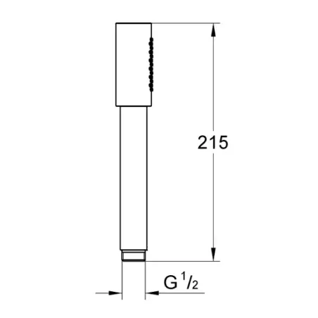 Grohe Rainshower Aqua Stick håndbruser, 1 spray - Børstet cool sunrise