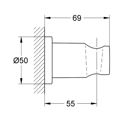 Grohe Rainshower håndbruserholder til væg - Børstet cool sunrise