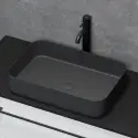 Ljørdal fristående bordvask i mat sort - 52 x 34 cm