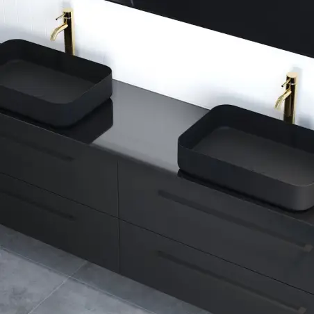 Ljørdal fristående bordvask i mat sort - 52 x 34 cm