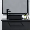 Larvik fristående bordvask i mat sort - 40,6 x 40,6 cm