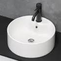 Vikedal fristående bordvask i hvid - Ø38 cm