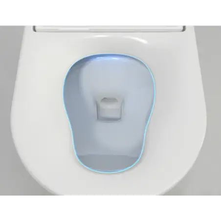 Væghængt duschtoilet inkl. soft-close toiletsæde, uden skyllekant