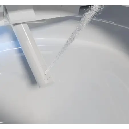 Væghængt duschtoilet inkl. soft-close toiletsæde, uden skyllekant