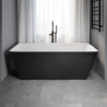 Marstal fritstående badekar, blank sort - 170 x 75 cm
