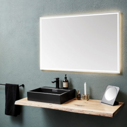 Cassøe Luca spejl med front og baggrundslys - 80 x 80 cm