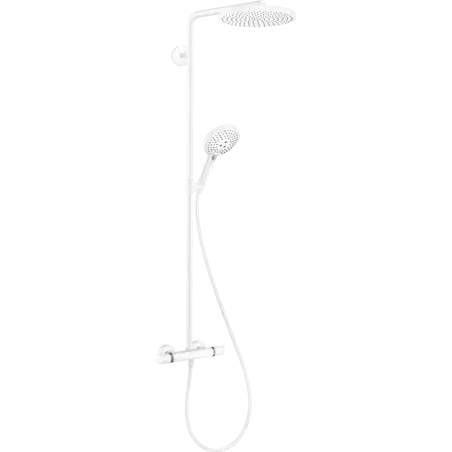 Hansgrohe Raindance select S 240 PowderRain showerpipe 1jet, mat hvid