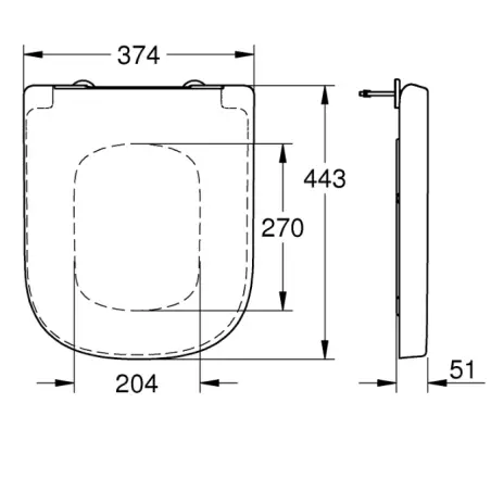 Grohe toiletsæde Euro Ceramic med soft close