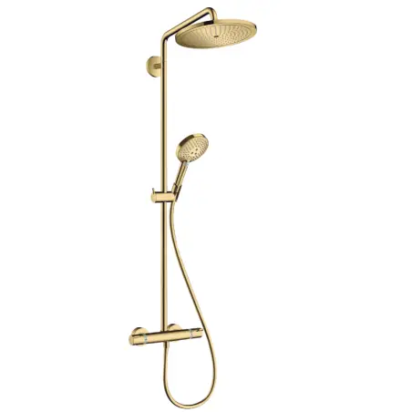 Hansgrohe Croma Select S 280 showerpipe - poleret guld