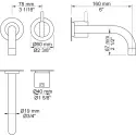 Vola 111X - 19 indbygningsarmatur - poleret messing natur