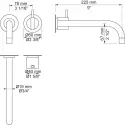 Vola 121X - 19 indbygningsarmatur - poleret messing natur
