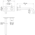 Vola 122X - 19 indbygningsarmatur - poleret messing natur