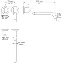 Vola 131 - 19 indbygningsarmatur - poleret messing natur