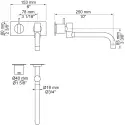 Vola 132 - 19 indbygningsarmatur - poleret messing natur