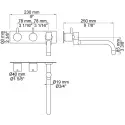 Vola 633K - 19 indbygningsarmatur - poleret messing natur