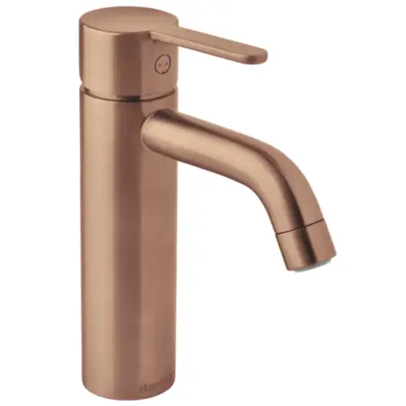 Silhouet håndvaskarmatur i medium fra Damixa i børstet kobber - vvs nr.: 701437797
